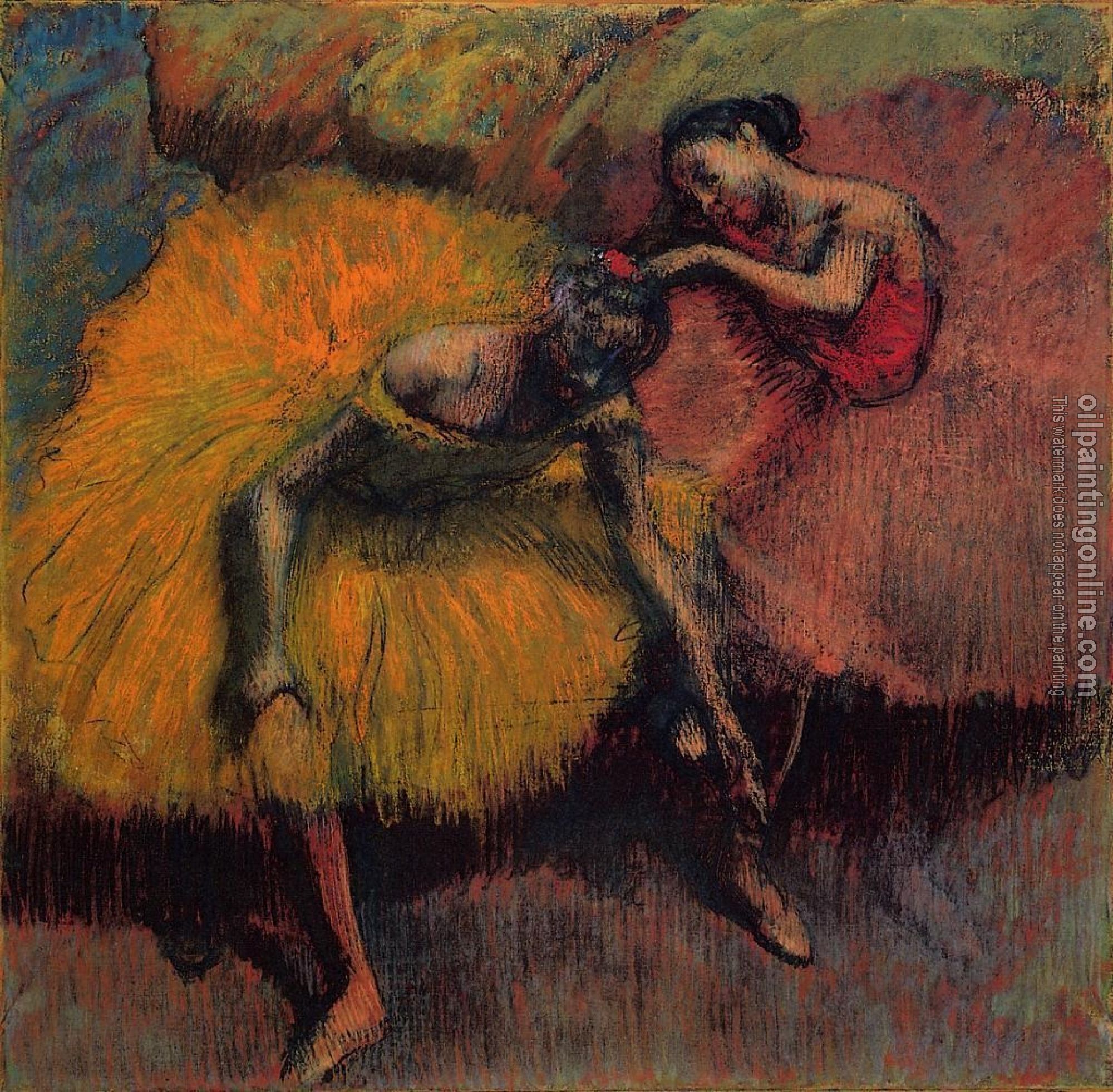 Degas, Edgar - Two Dancers in Yellow and Pink